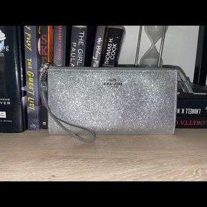 Silver sparkly Y2K Coach wallet